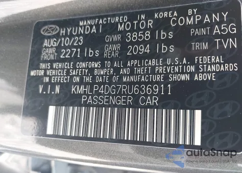 2024 Hyundai Elantra Limited from USA, damaged, VIN KMHLP4DG7RU636911